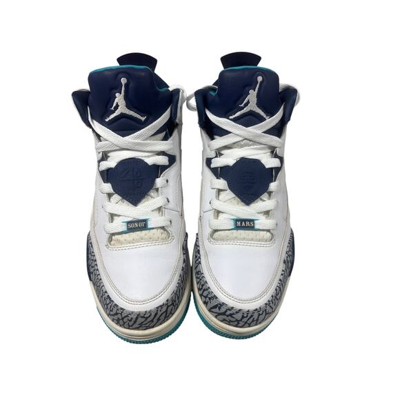 Nike Air Jordan Son of Mars 'Hornets' Men's 8.5 White Midnight Navy 580603-105 - Picture 2 of 9
